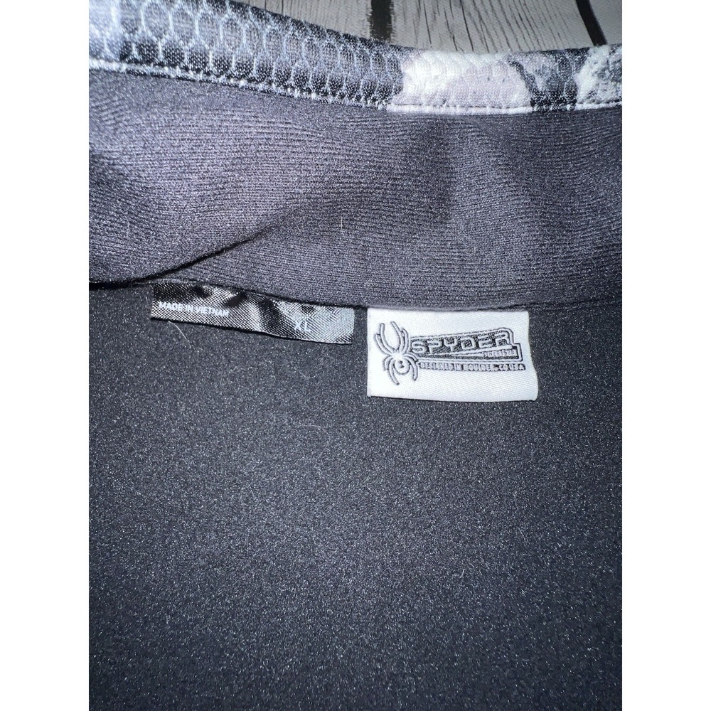 Spyder Logo Sweatshirt Pullover Black And White Boys Size XL 1/4 - Picture 3 of 8